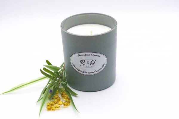 R&G Essentials Black Amber and Lavender Candle