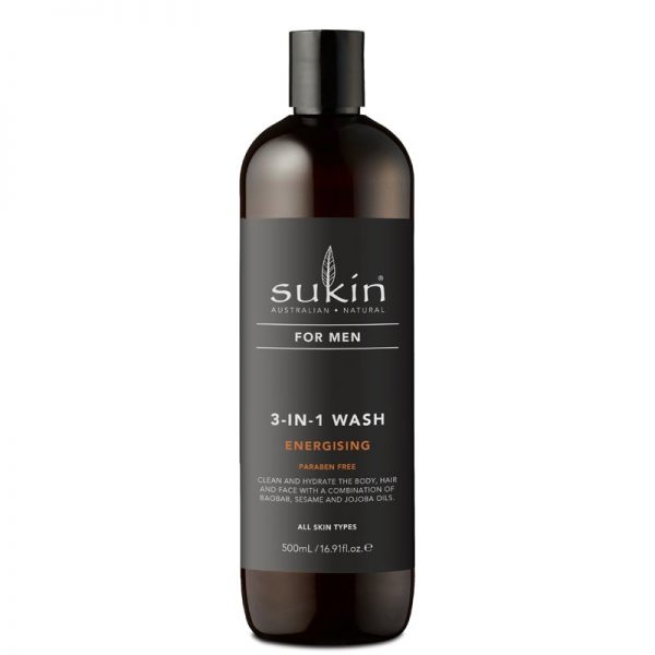 Sukin for Men 3-in1 Energising Wash 500ml