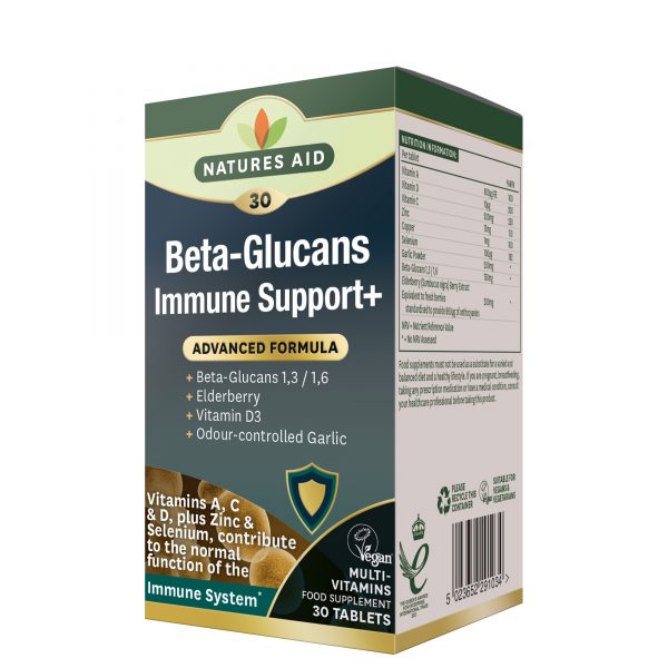Natures Aid Beta Glucans Immune Support+ 90 tablets