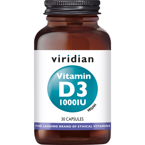 Viridian Vitamin D3 1000IU 30 Capsules