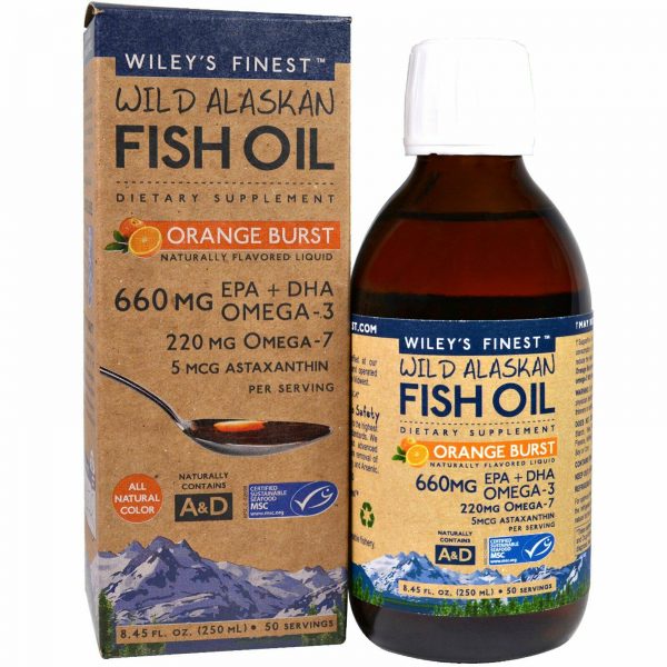 Fish Oil Orange Burst Wiley's Finest 250ml (50 servings)