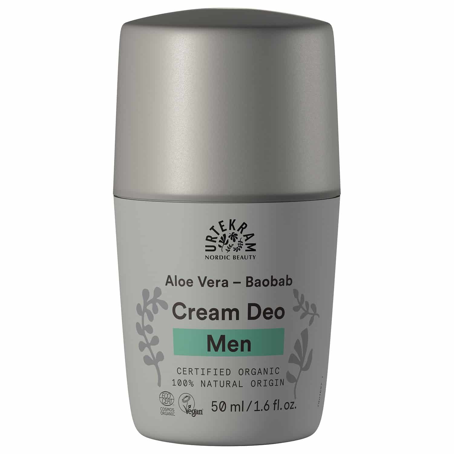 Urtekram Cream Deo for Men Aloe Vera & Baobab - New