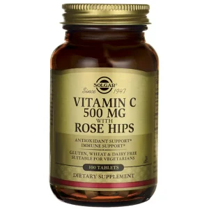 Solgar Vitamin C 500mg with Rose Hips - 100 Capsules