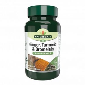 Natures Aid - Ginger, Turmeric & Bromelain - 60 Tablets
